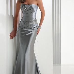 Flirt by Maggie Sottero Silver Mermaid Gown